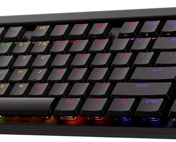 Logitech G515 Wireless Gaming Keyboard TKL, LIGHTSYNC RGB, Thin Tenkeyless Design, Double-Shot PBT Keycaps, Tactile Brown Mechanical Switches - Black