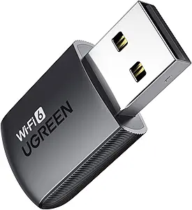UGREEN WiFi Adapter for Desktop PC, AX900 USB WiFi 6 Adapter with 5GHz/2.4GHz Dual Band, Built-in Driver for Windows 10/11