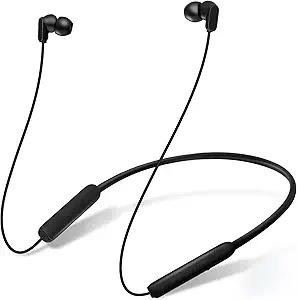 TONEMAC N18 Neckband Bluetooth Earbuds, Wireless Bluetooth 5.2 Headphones with Microphone, Ultra-Lightweight Comfort, IPX7 Waterproof, Deep Bass Strong Beat, 20H Playtime, Magnetic Earphones -Black