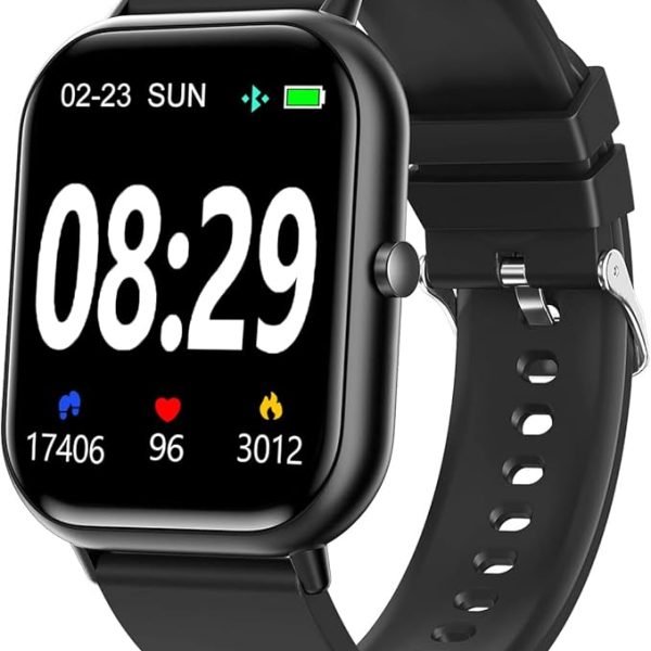 Smart Watch for Men Women SmartWatch 1.83" for iPhone Samsung Android Phone Compatible, Fitness Tracker Watch with Pedometer, Heart Rate/Sleep Monitor, Blood Oxygen, IP68 Waterproof