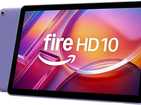 Amazon Fire HD 10 tablet (newest model) built for relaxation, 10.1" vibrant Full HD screen, octa-core processor, 3 GB RAM, 32 GB, Lilac