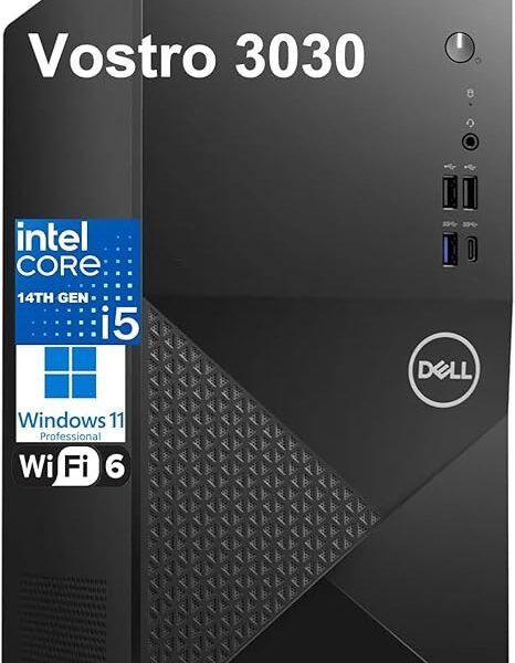 Dell Desktop Computer for Home & Business - 3030 Tower Desktop PC, Intel Core i5-14400 (Beat i7-13620H), 16GB DDR5 RAM, 512GB PCIe SSD, WiFi 6, Bluetooth, DisplayPort, HDMI, Type-C, Windows 11 Pro