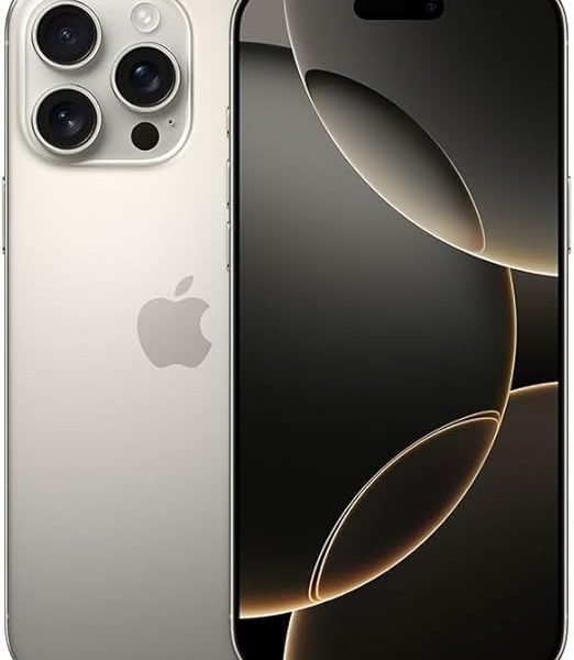 Apple iPhone 16 Pro Max, US Version, 256GB, Natural Titanium - Unlocked (Renewed)