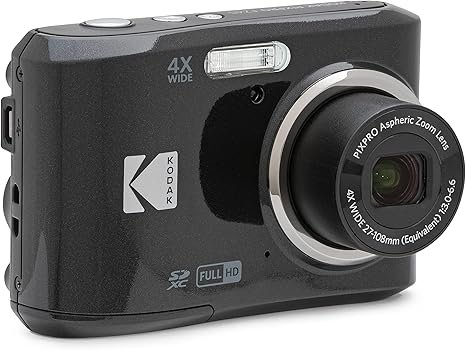 KODAK PIXPRO Friendly Zoom FZ45-BK 16MP Digital Camera with 4X Optical Zoom 27mm Wide Angle and 2.7" LCD Screen (Black)